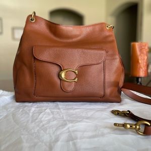 Like-new (used only twice) Coach Tabby Hobo Bag in Saddle Brown, Pebbled Leather